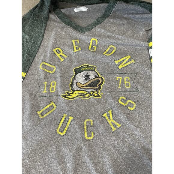Champions Elite Oregon Ducks Long Sleeve T-Shirt Women’s Size XL Green/Gray - Picture 5 of 10